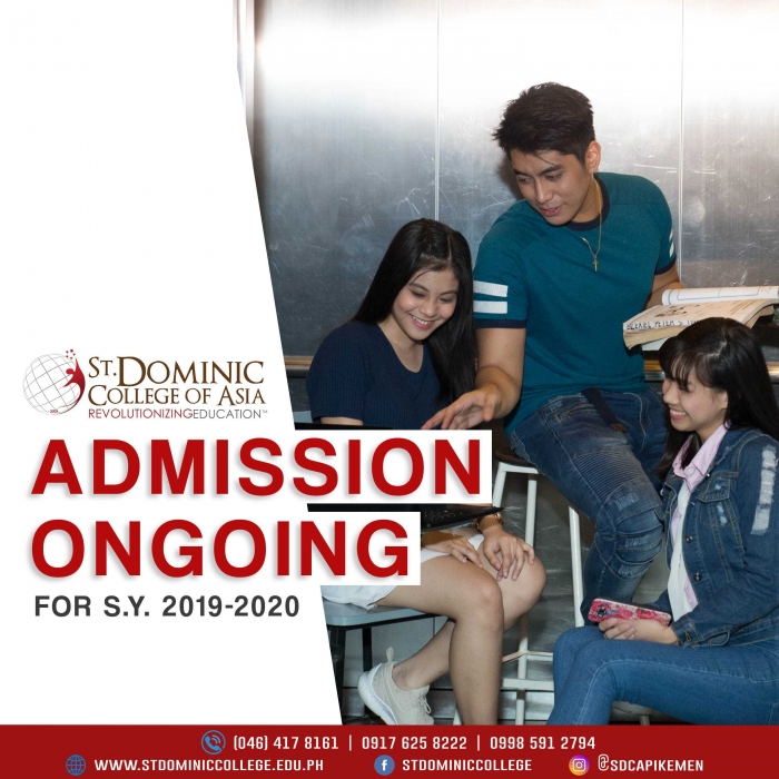 Admission Ongoing for  School Year 2019-2020