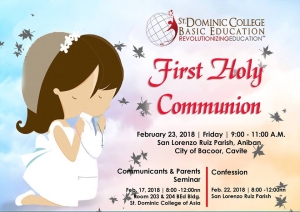 Basic Education Department`s First Holy  Communion 2018