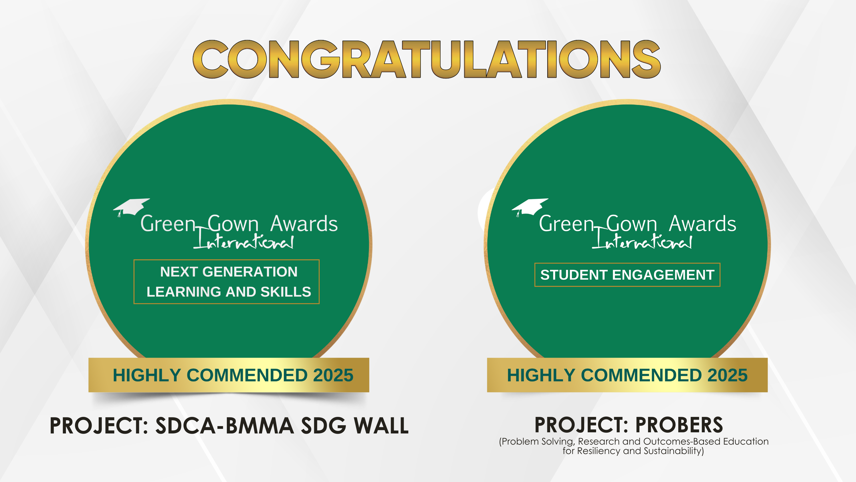 St. Dominic College of Asia Garners “Highly Commended 2025” for Student Engagement and Next-Generation Learning at Green Gown Awards