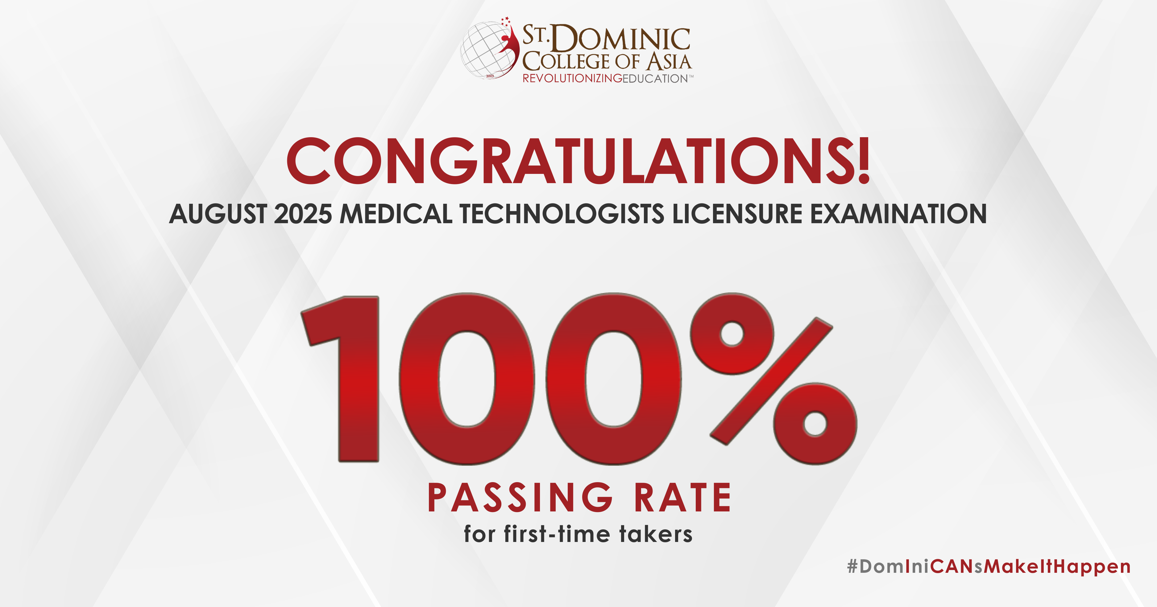 SDCA Achieves 100% Passing Rate in August 2025 Medical Technologists Licensure Examination