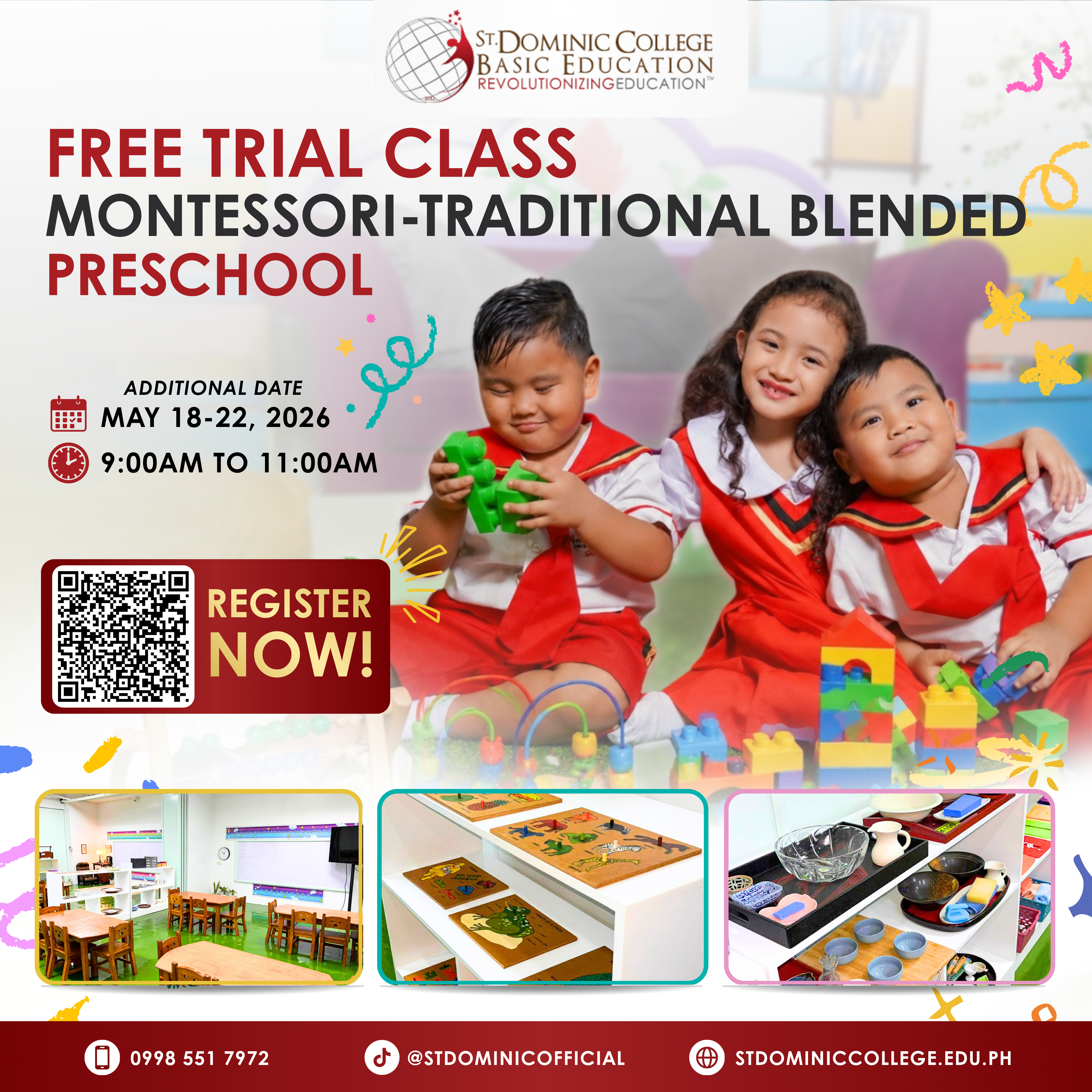 Free Trial Class: Montessori-Traditional Blended Preschool Experience