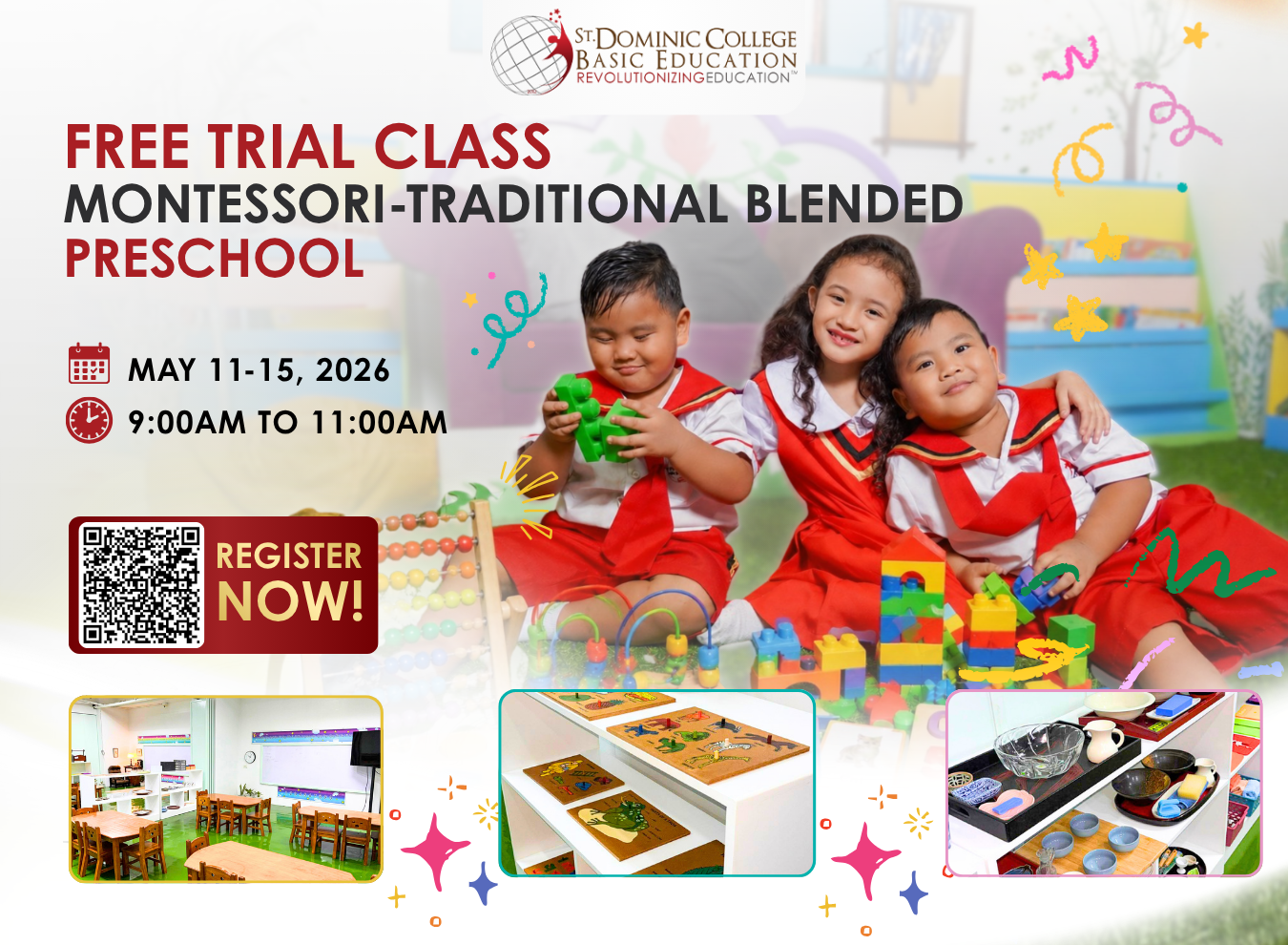 Free Trial Class: Montessori-Traditional Blended Preschool Experience