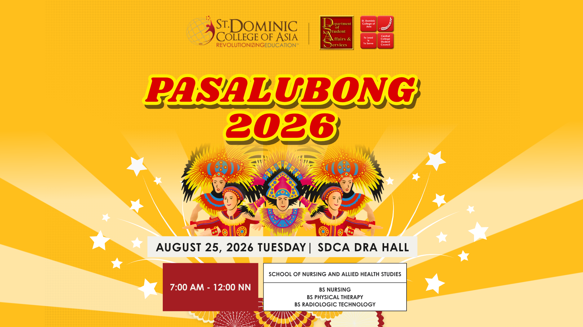 PASALUBONG 2026: SCHOOL OF NURSING AND ALLIED HEALTH STUDIES