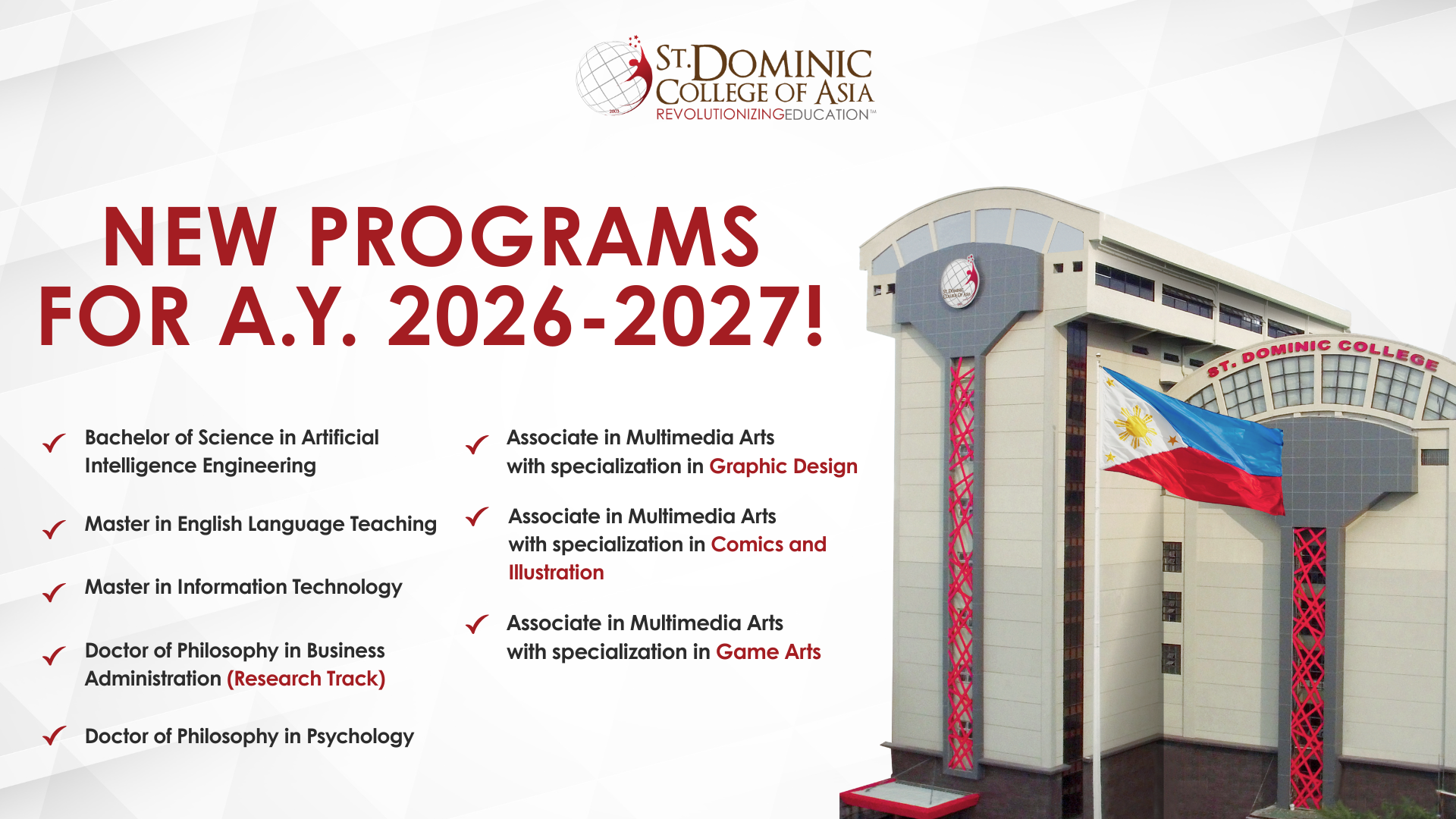 SDCA Expands Academic Offerings with New Programs for A.Y. 20262027