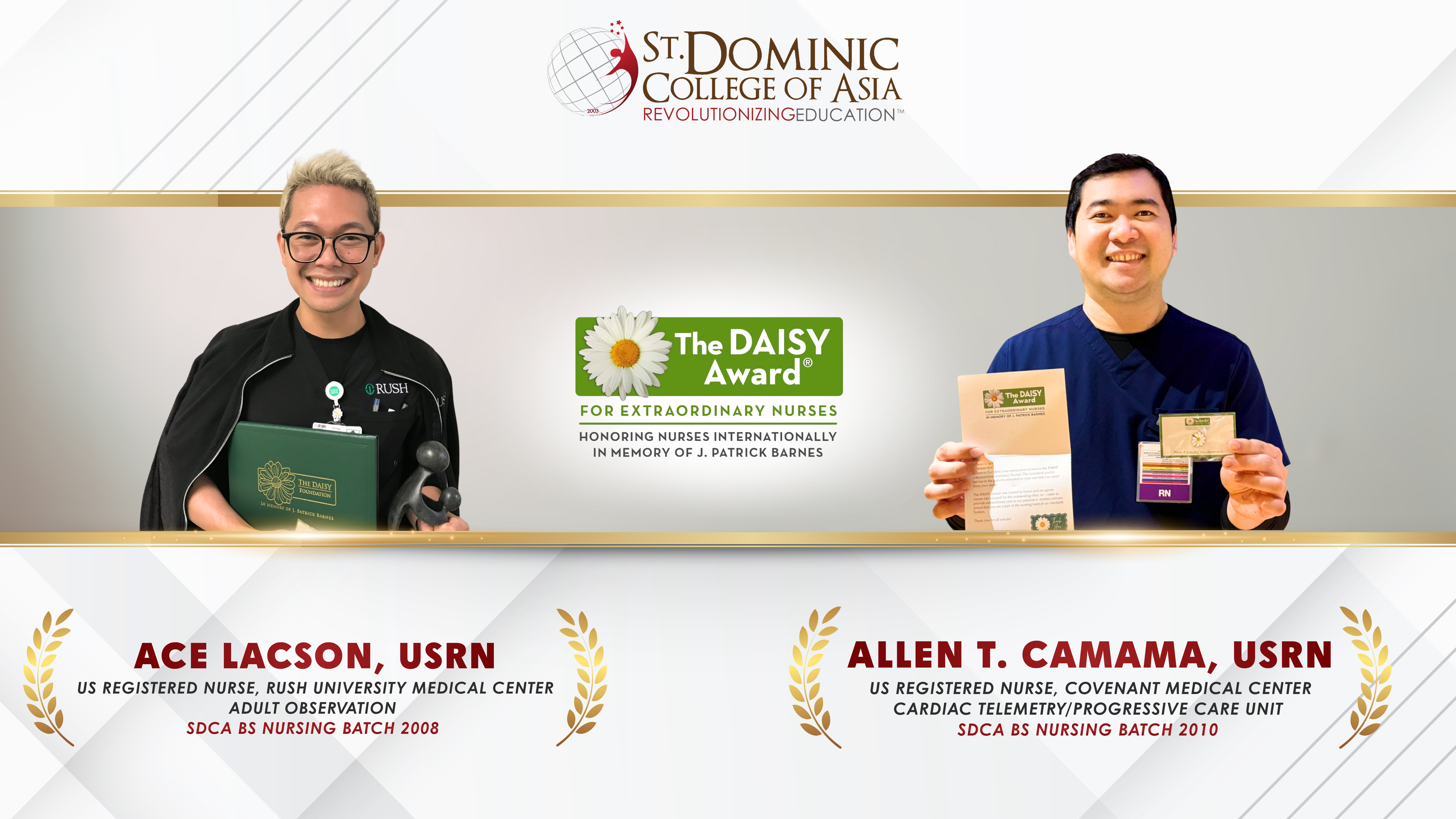 SDCA Nursing Alumni Receive International DAISY Award Recognition