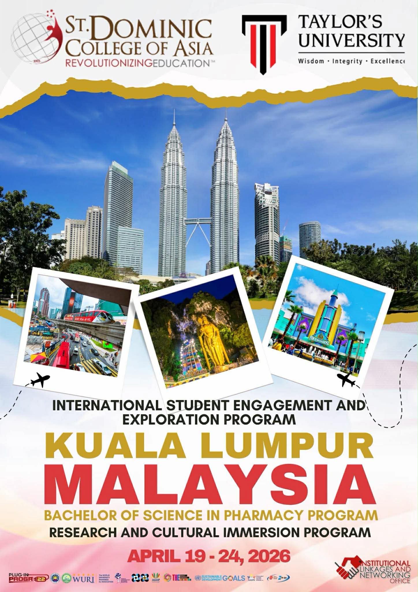 SDCA Pharmacy Students to Embark on Research Immersion in Kuala Lumpur