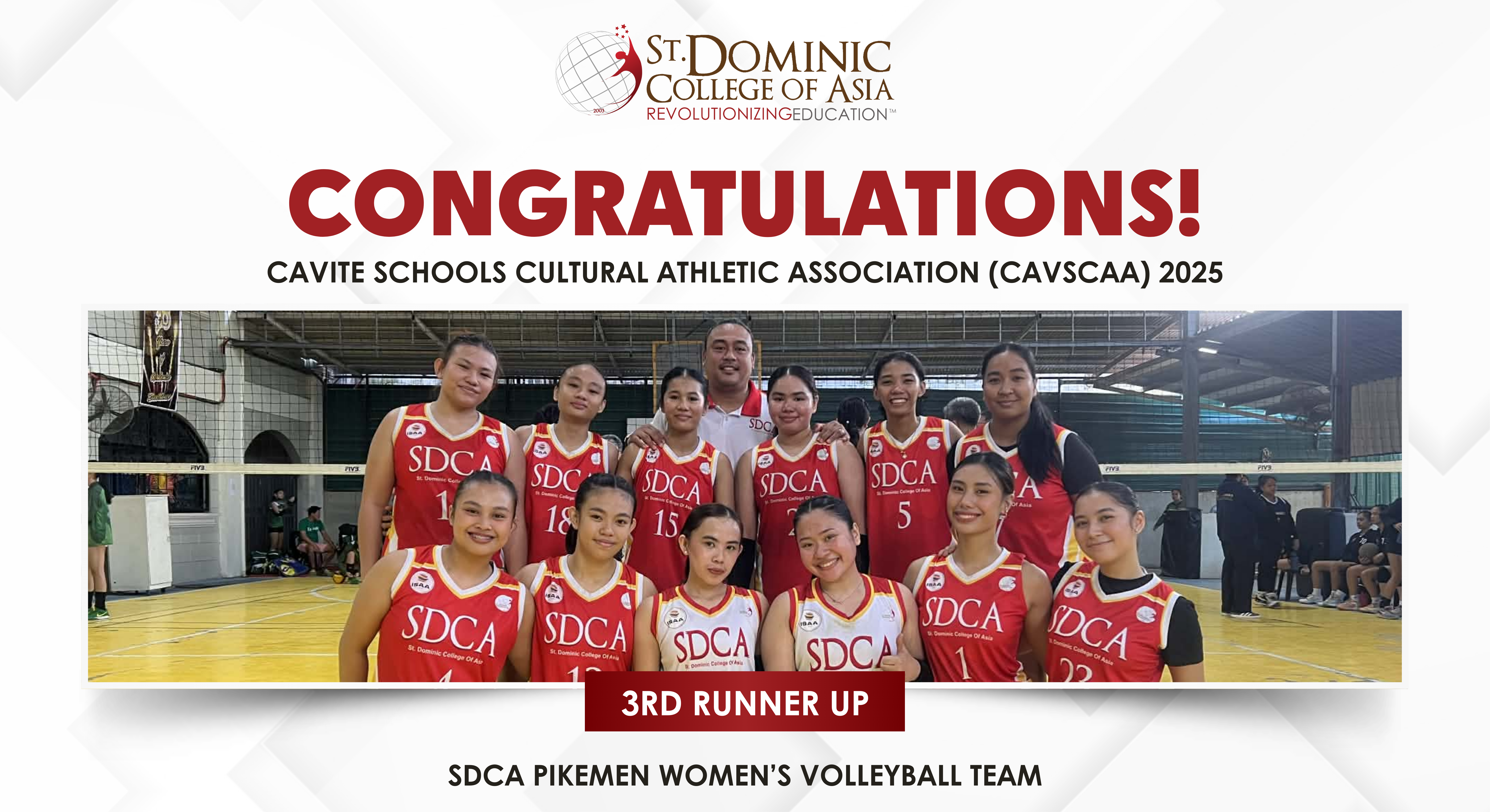 SDCA Pikemen Women’s Volleyball Team Finishes 3rd Runner-Up in CAVSCAA 2025
