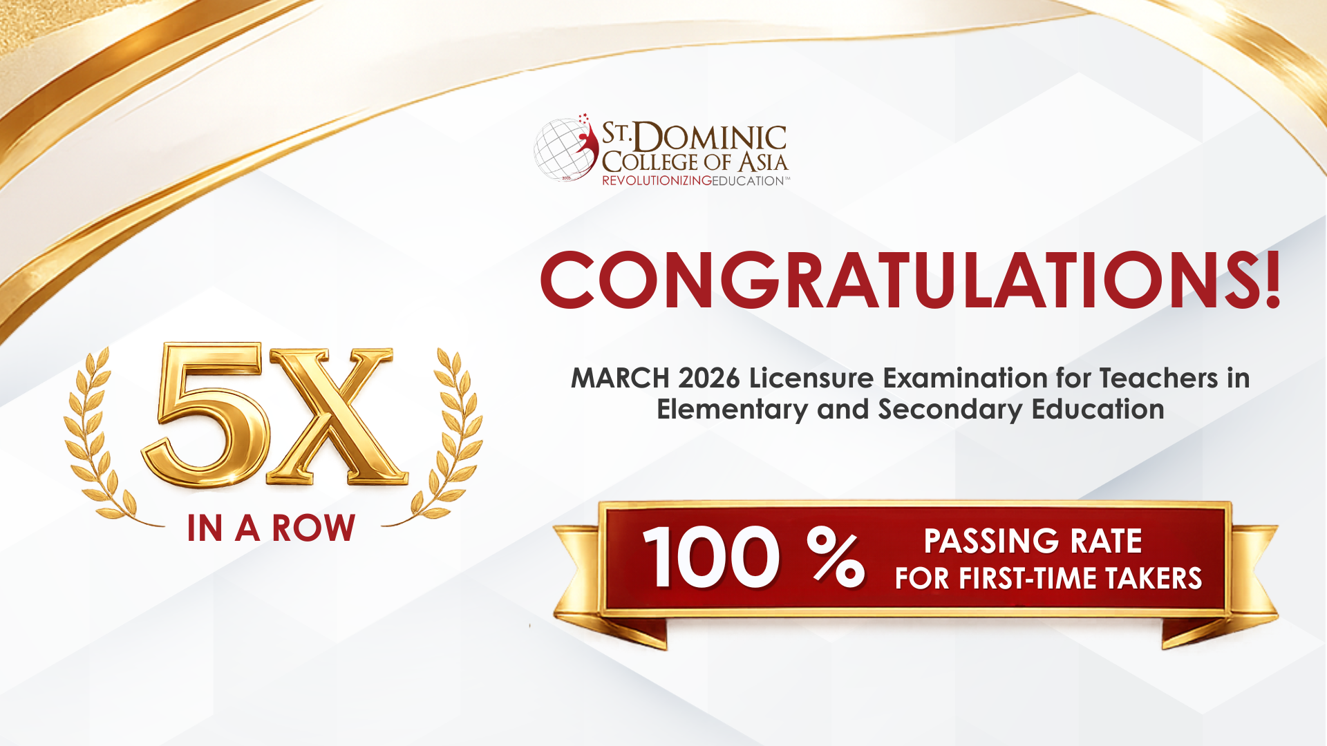 SDCA Records Five-Year 100% Passing Rate in Licensure Examination for Teachers (LET)
