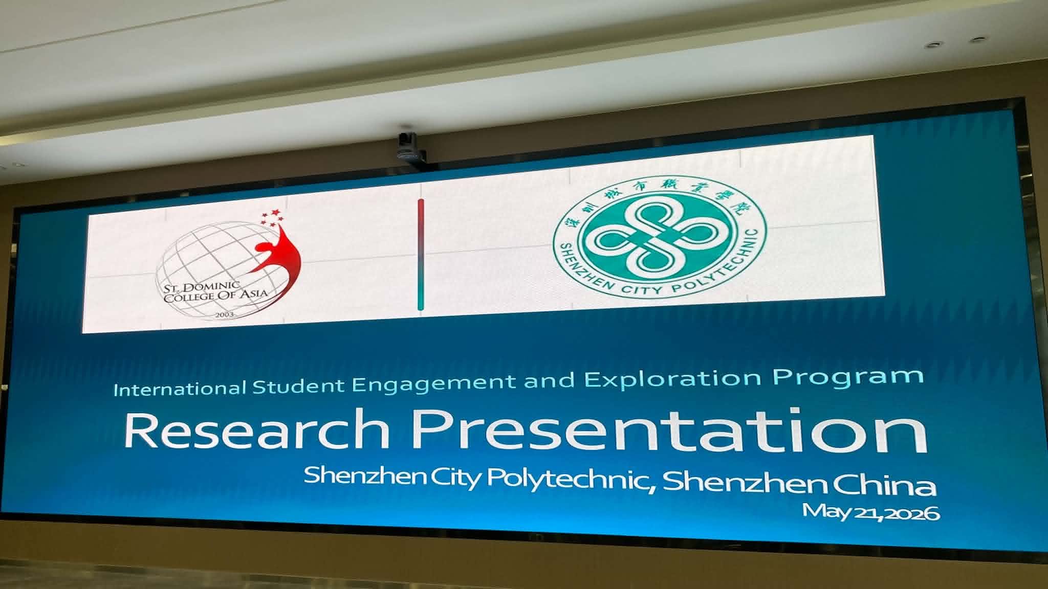 SDCA Students Present Research at Shenzhen City Polytechnic