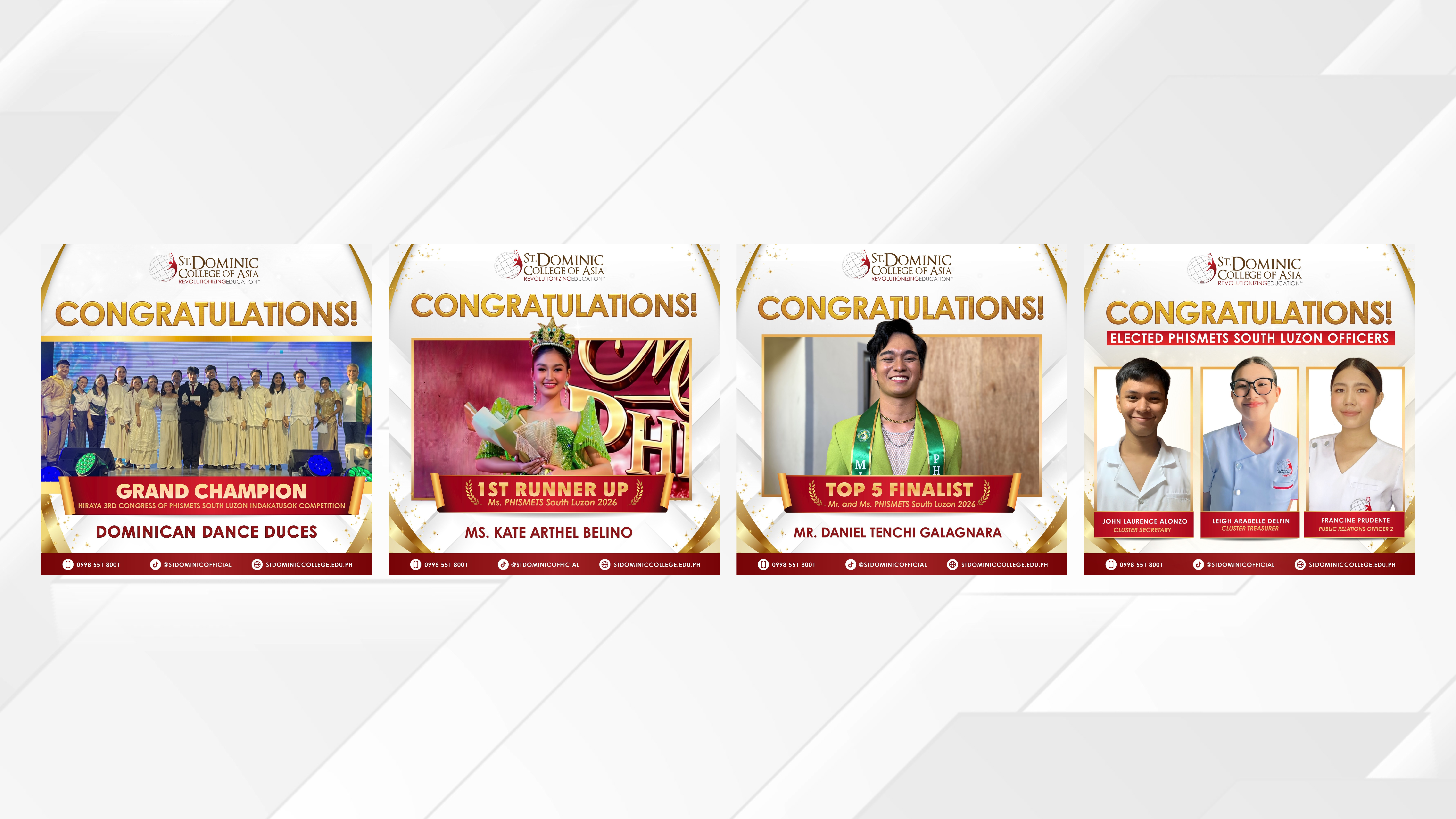 SDCA Students Recognized at PHISMETS South Luzon 2026