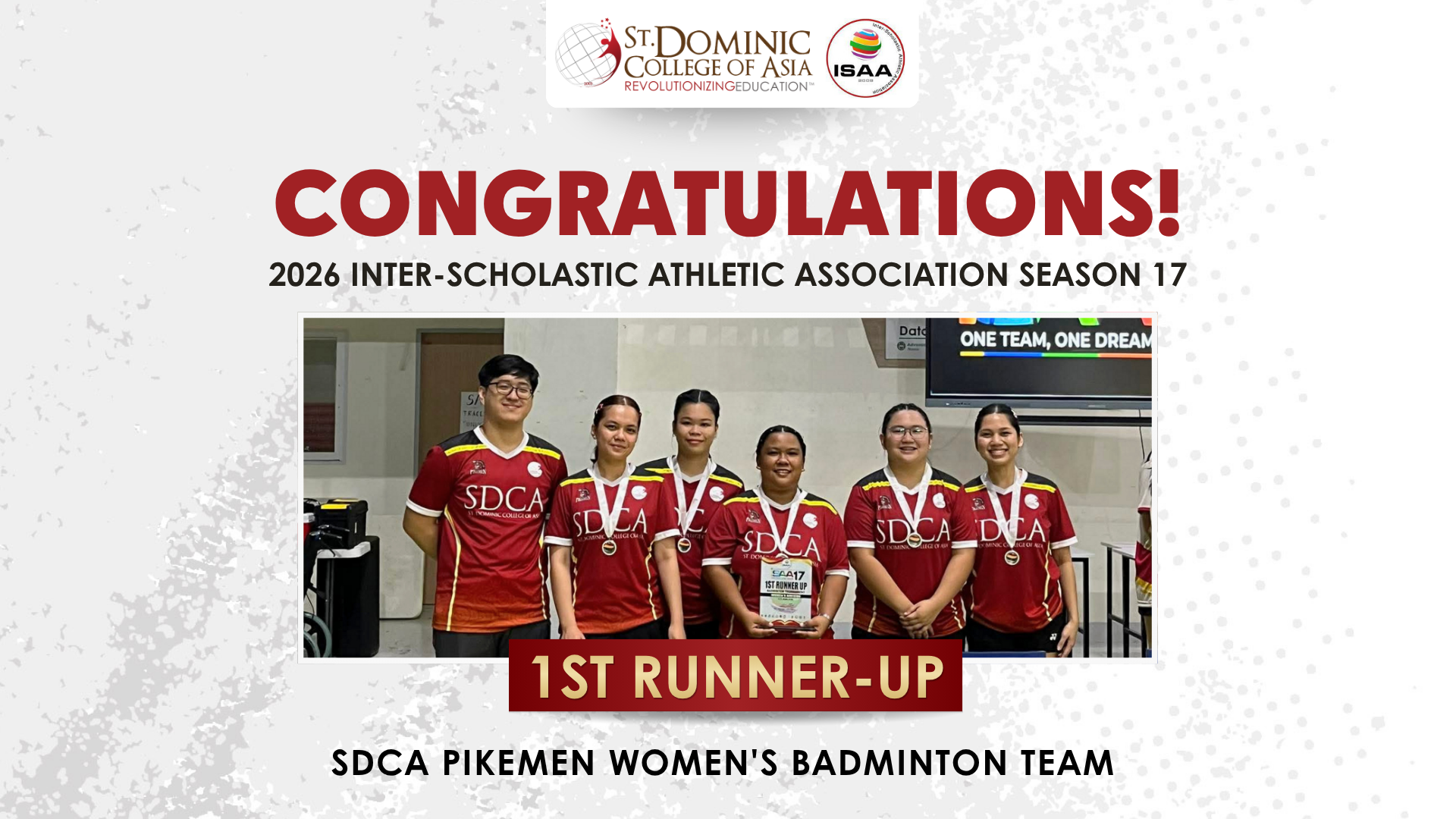 SDCA Womens Badminton Team Finishes First Runner-Up in ISAA Season 17 Finals