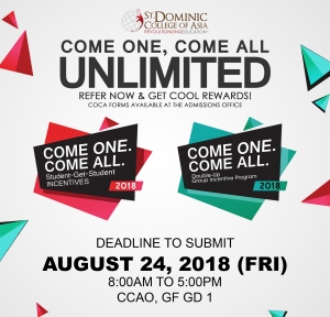 COME ONE COME ALL DEADLINE OF SUBMISSION