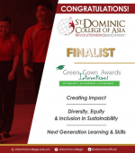 St. Dominic College of Asia is recognized as one of the finalists in three categories of the Green Gown Awards, namely, Creating Impact, Diversity, Equity and Inclusion in Sustainability, and Next Generation Learning Skills.