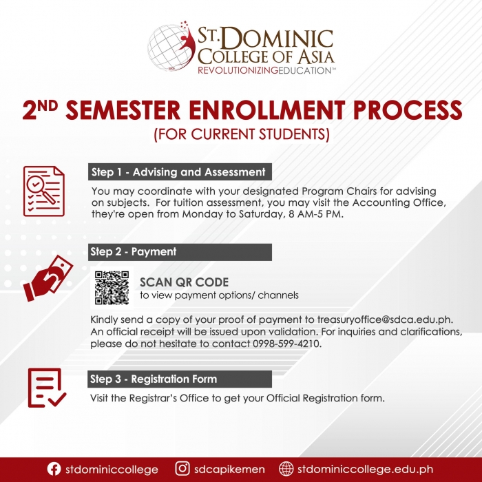 2nd Semester Enrollment Process For Current Students