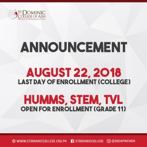 ADMISSION ANNOUNCEMENT