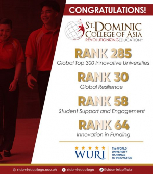 SDCA AMONG THE TOP 300 INNOVATIVE UNIVERSITIES IN THE WORLD