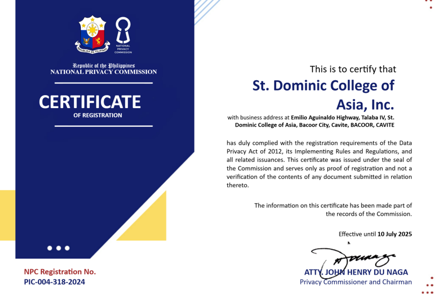 NPC recognizes SDCA's Data Processing Systems